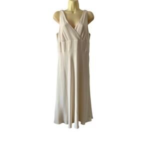 J.Crew Sophia Creamy White Silk Dress Woman Size 14 Wedding Special Occasion